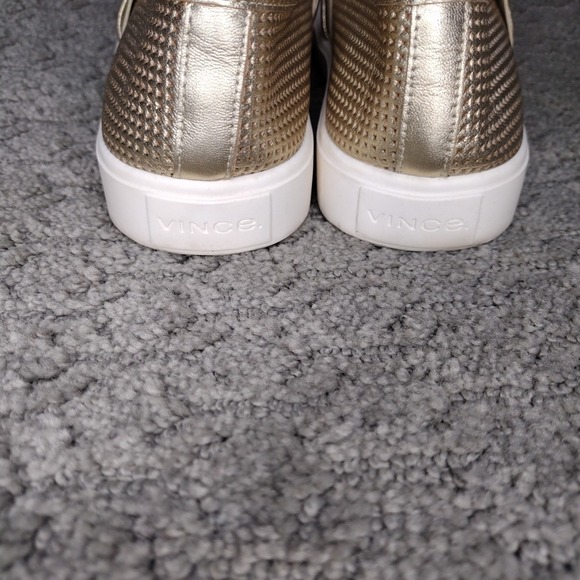 Vince Blair Women's Leather Sneaker Champagne Casual Sneakers - Picture 5 of 5